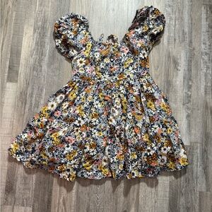 American Eagle Smocked Puff Sleeve Floral Dress | Cottagecore Vintage Ae…
